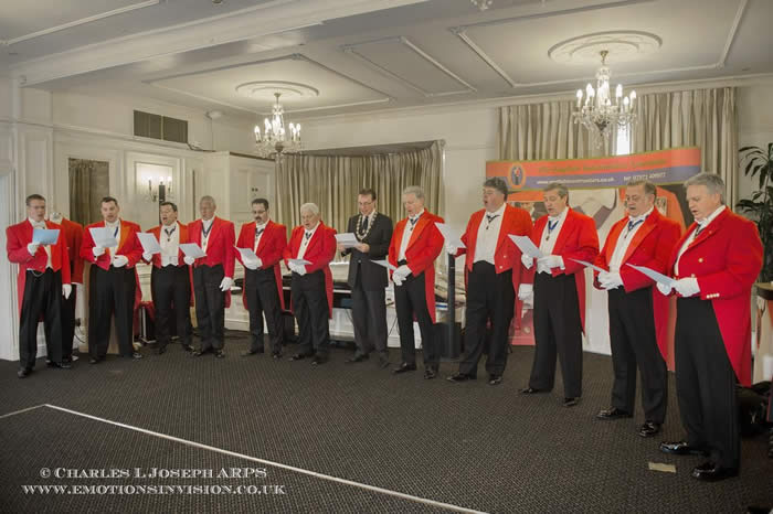 The English Toastmasters Association Choir at our St. Georges Day meeting and Luncheon