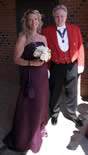 Essex Wedding Toastmaster with bridesmaid at Layer marney Tower