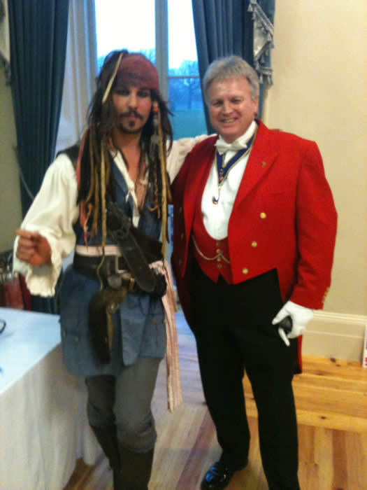 Essex wedding toastmaster with a star, could it be "Captain Jack Sparrow?"