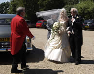 Layer Marney Tower Toastmaster at the arrival of the Bride and Father in Essex