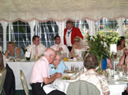 Essex Wedding Toastmaster Richard Palmer at wedding breakfast at Pontlands Park wedding