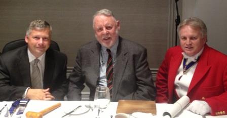 Terry Waite at The Grand Connaught Rooms with Ashley Nichols Chairman of The London Freight Club and Richard Palmer