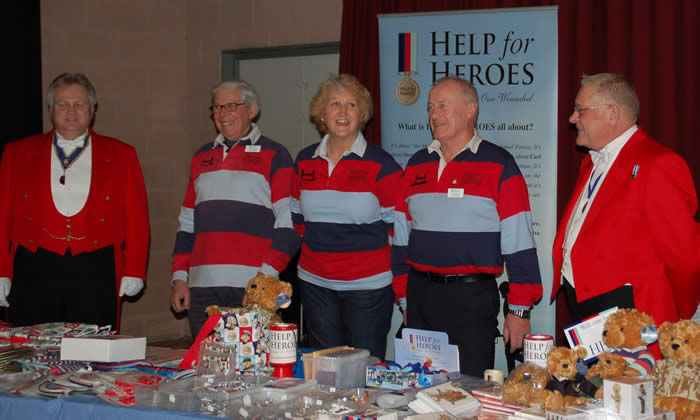 Toastmasters for elp for Heroes Concert at the Charter Hall, Colcherster