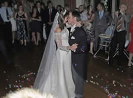 Bride and bridegroom first dance